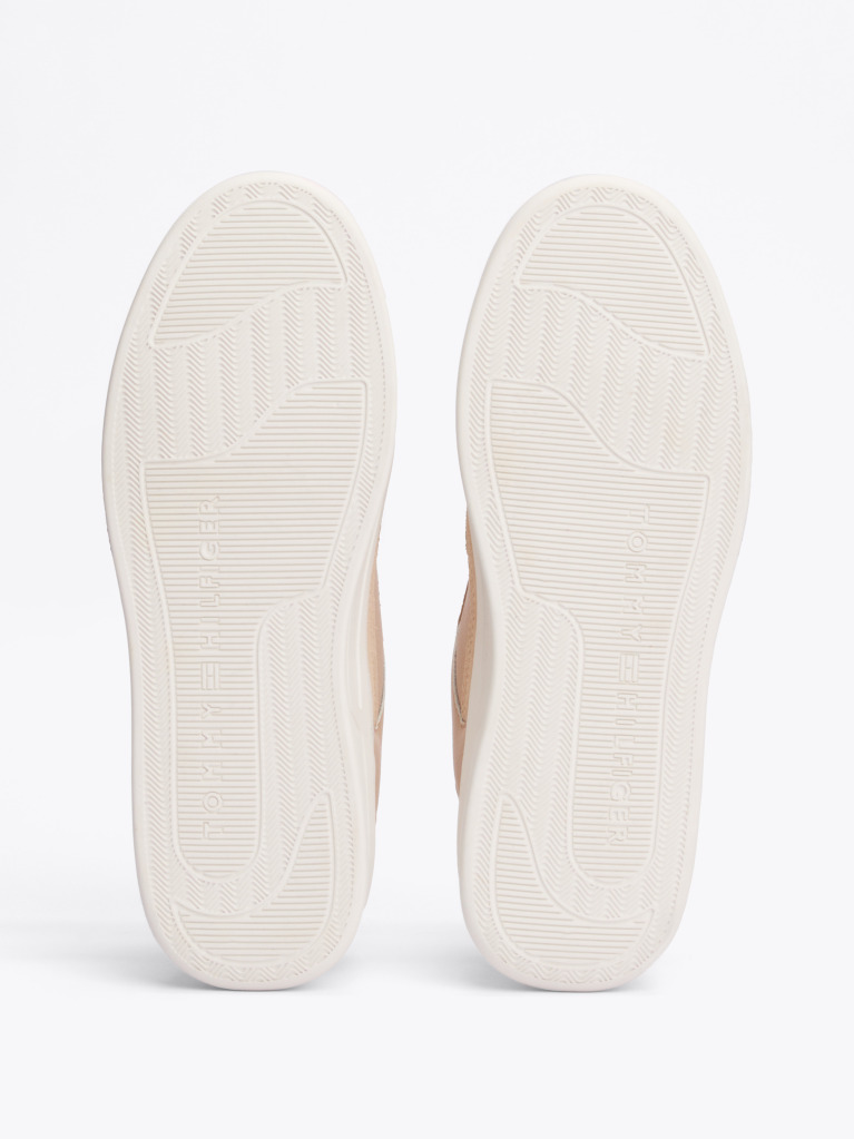Μπεζ Sneakers Με Μεταλιζέ Πάνελ  Γυναίκες