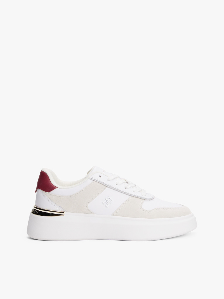 Άσπρο Sneakers Με Μίξη Υφών  Γυναίκες