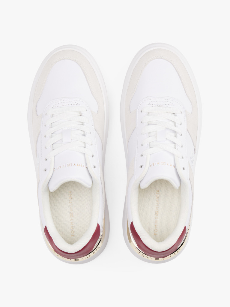 Άσπρο Sneakers Με Μίξη Υφών  Γυναίκες