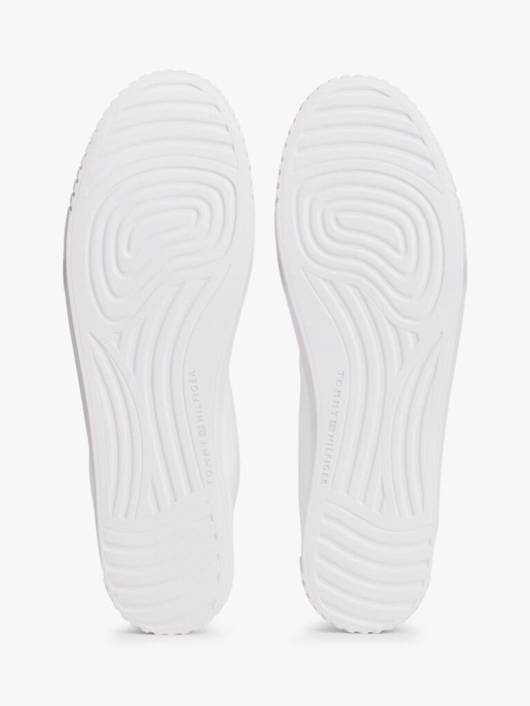 Άσπρο Sneakers Από Canvas Με Κεντητό Σημαιάκι  Γυναίκες