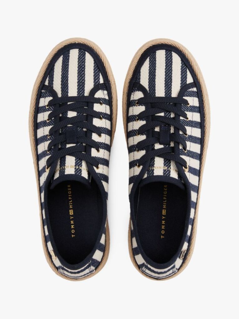 Multi Stripe Rope Midsole Trainers  Women