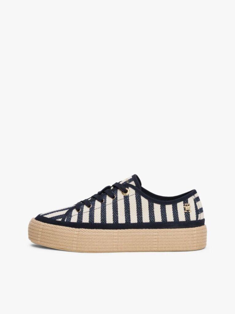Multi Stripe Rope Midsole Trainers  Women