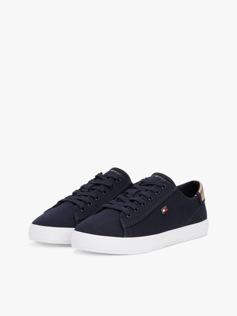 Μπλε Sneakers Από Canvas Με Μεταλλική Λεπτομέρεια  Γυναίκες