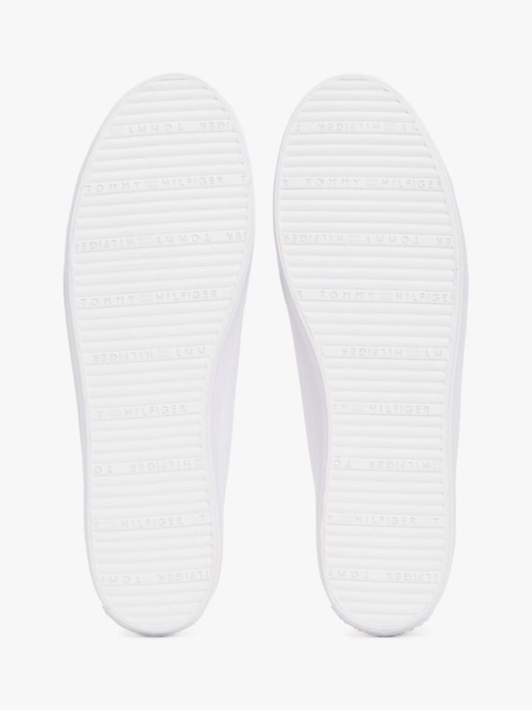 Άσπρο Sneakers Από Canvas Με Μεταλλική Λεπτομέρεια  Γυναίκες