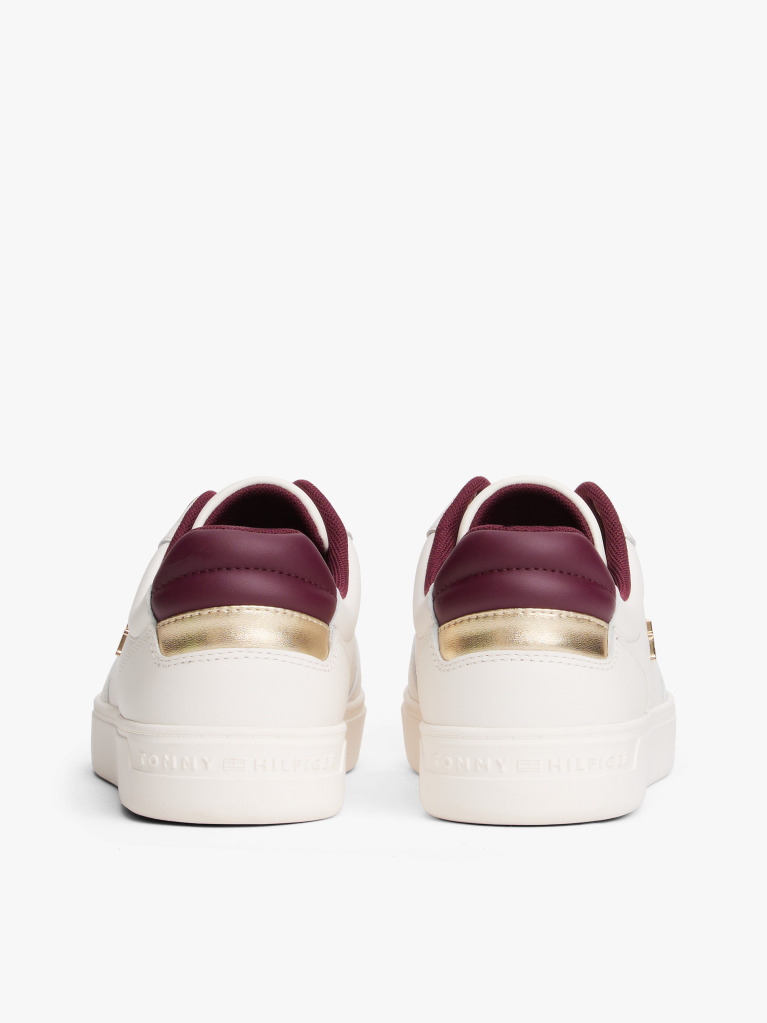 White Leather Colour Pop Court Trainers  Women