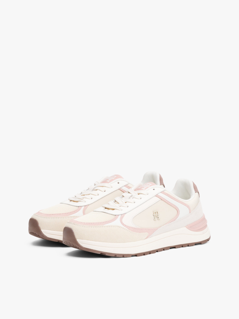Multi Suede Mixed Texture Trainers  Women