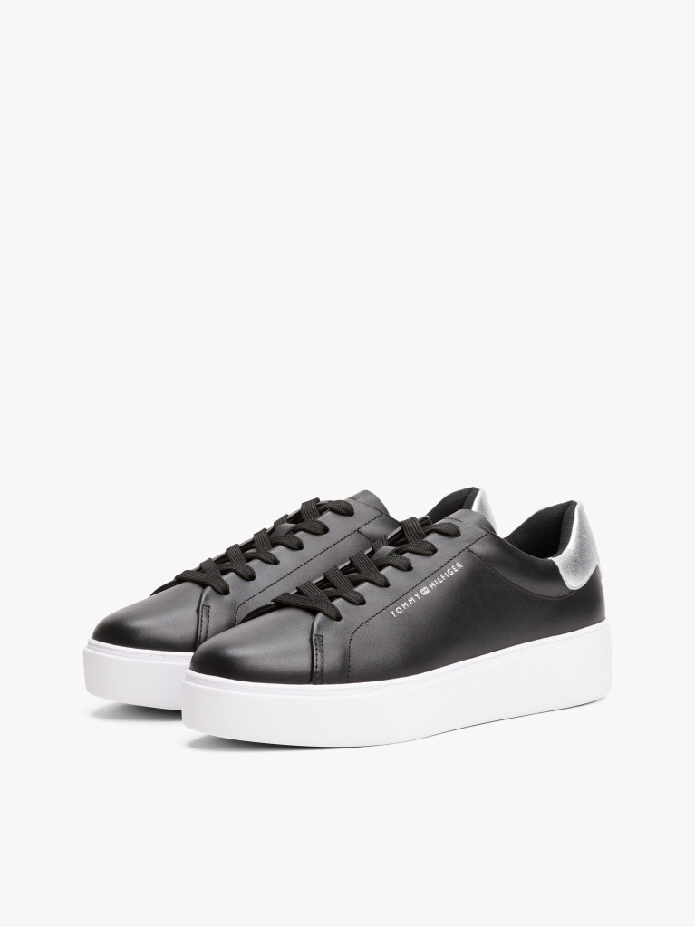 Multi Δερμάτινα Sneakers Σε Στιλ Πλατφόρμας Με Μεταλιζέ Λεπτομέρεια  Γυναίκες