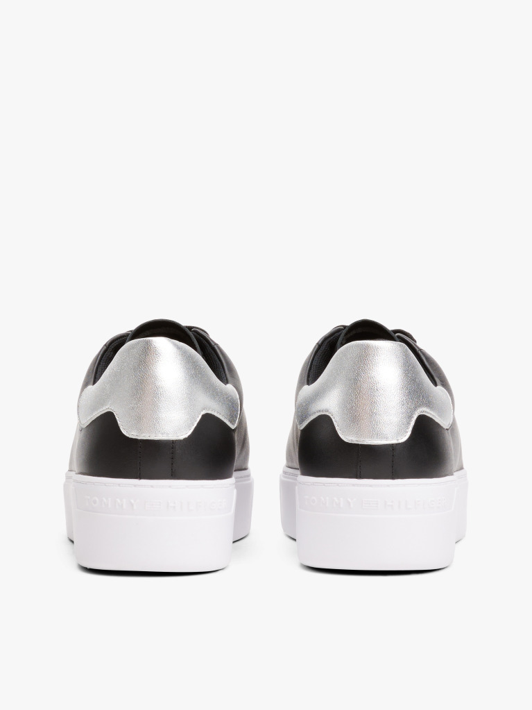 Multi Δερμάτινα Sneakers Σε Στιλ Πλατφόρμας Με Μεταλιζέ Λεπτομέρεια  Γυναίκες