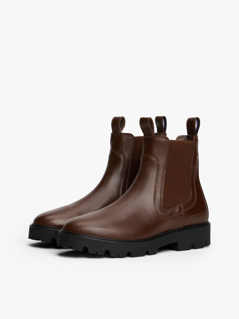 Brown Leather Chelsea Boots  Women