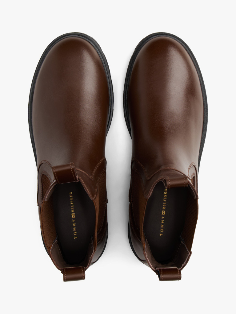 Brown Leather Chelsea Boots  Women