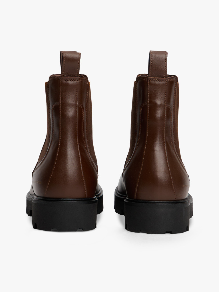 Brown Leather Chelsea Boots  Women