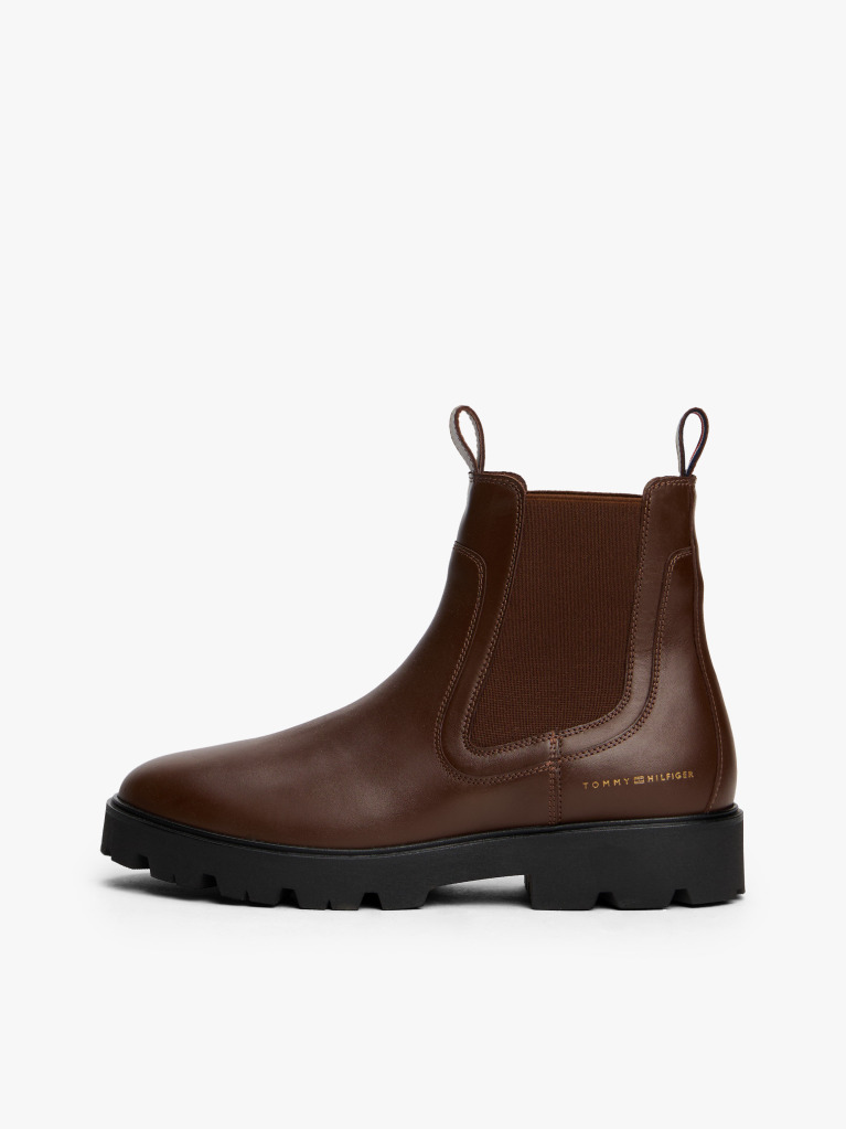 Brown Leather Chelsea Boots  Women