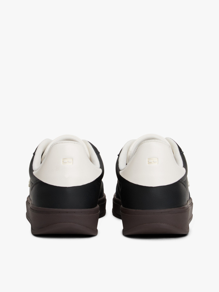Black Heritage Shiny Leather Trainers  Women