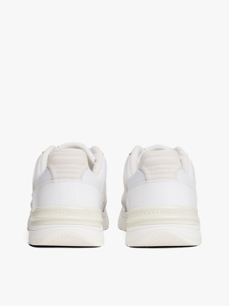Άσπρο Δερμάτινα TH Monogram Sneakers  Γυναίκες