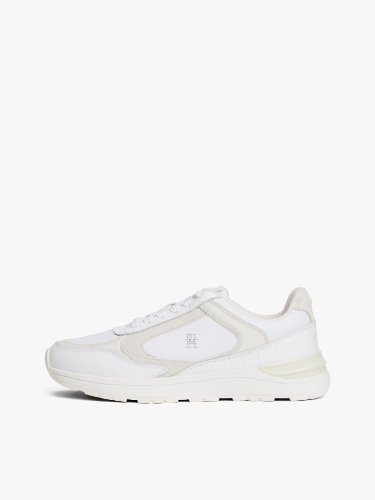 Άσπρο Δερμάτινα TH Monogram Sneakers  Γυναίκες