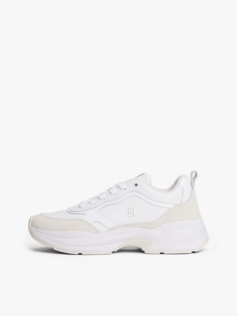 Άσπρο Δερμάτινα Chunky Sneakers  Γυναίκες