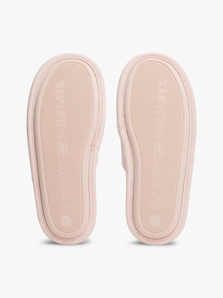 Pink Microsuede Logo Slippers  Women