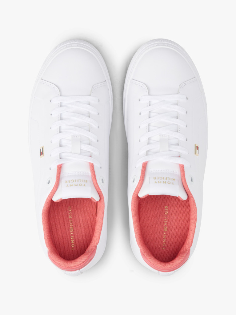 Άσπρο Δερμάτινα Sneakers Με Colour-Pop Λεπτομέρειες  Γυναίκες