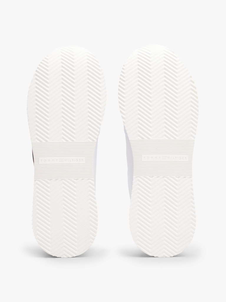White Leather TH Monogram Plaque Trainers  Women