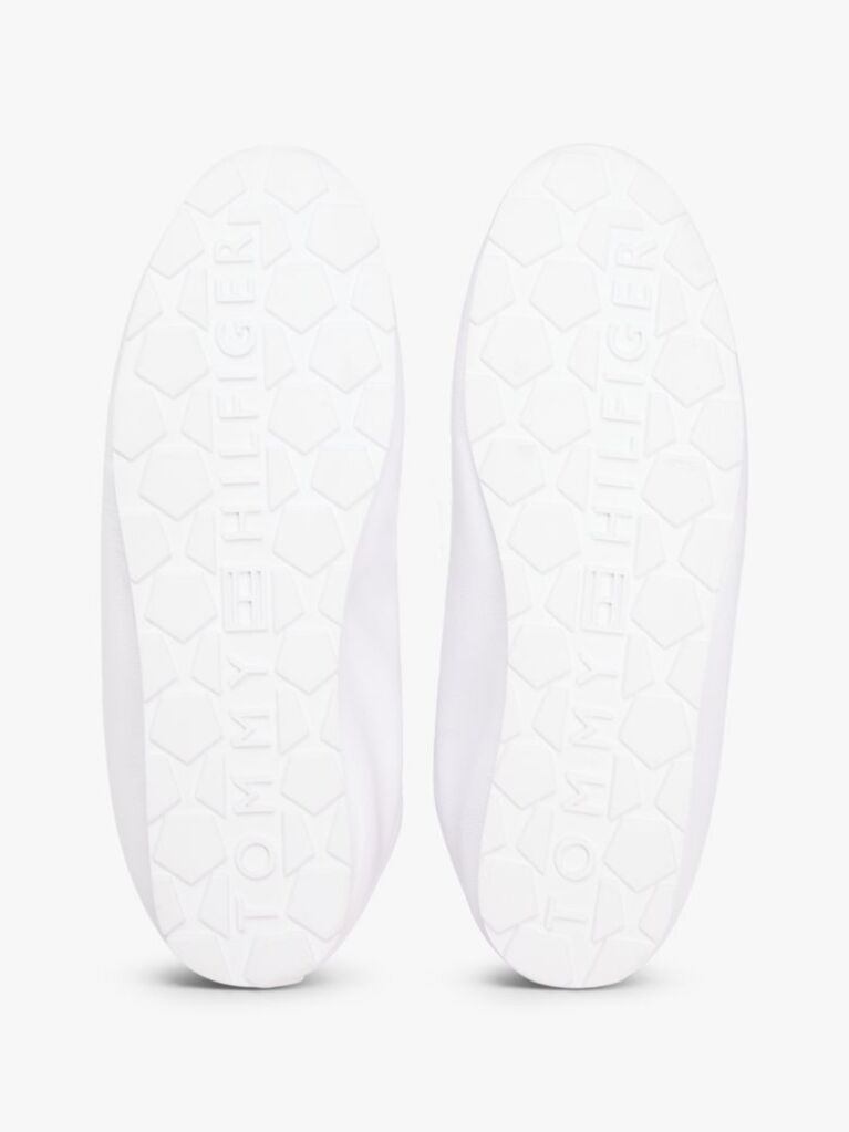 White TH Monogram Low Profile Leather Trainers  Women