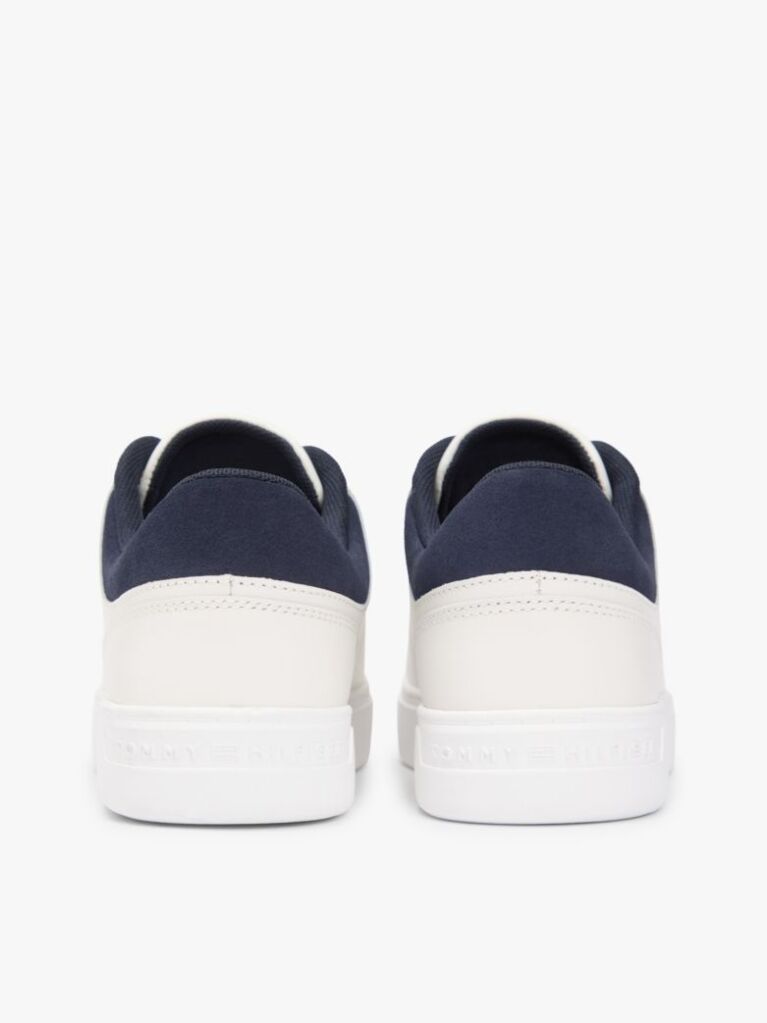 Multi Leather Embossed Logo Cupsole Trainers  Women