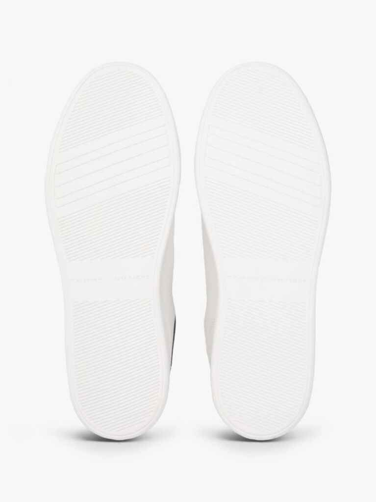 Multi Leather Embossed Logo Cupsole Trainers  Women