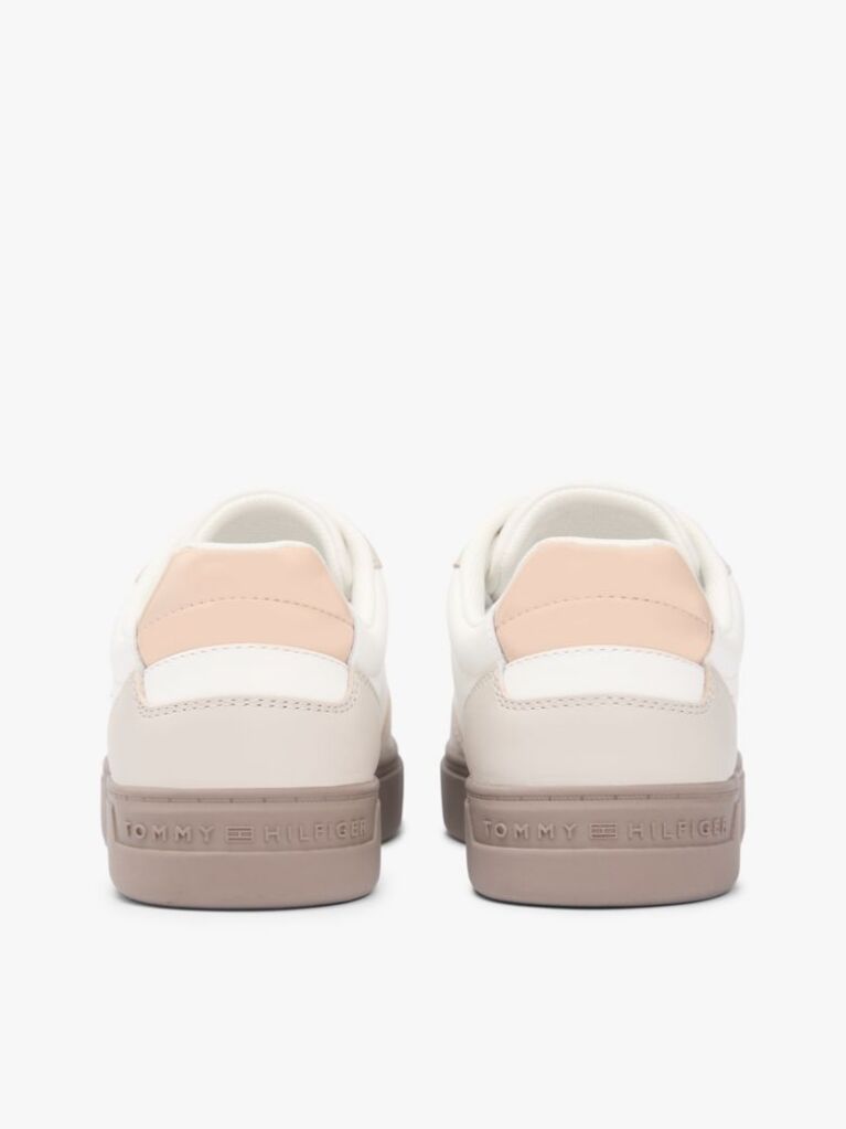Multi Leather Mixed Texture Cupsole Trainers  Women
