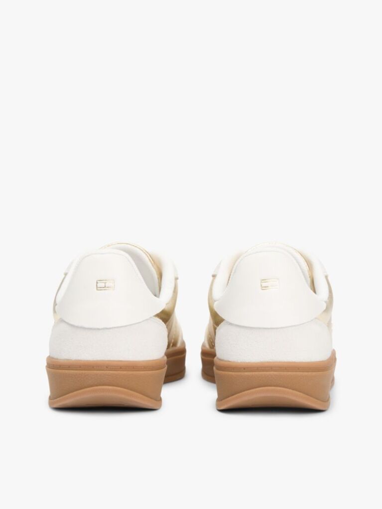 Multi TH Monogram Metallic Leather Trainers  Women