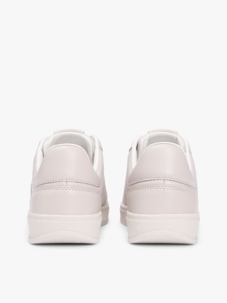 Beige TH Monogram Leather Court Trainers  Women