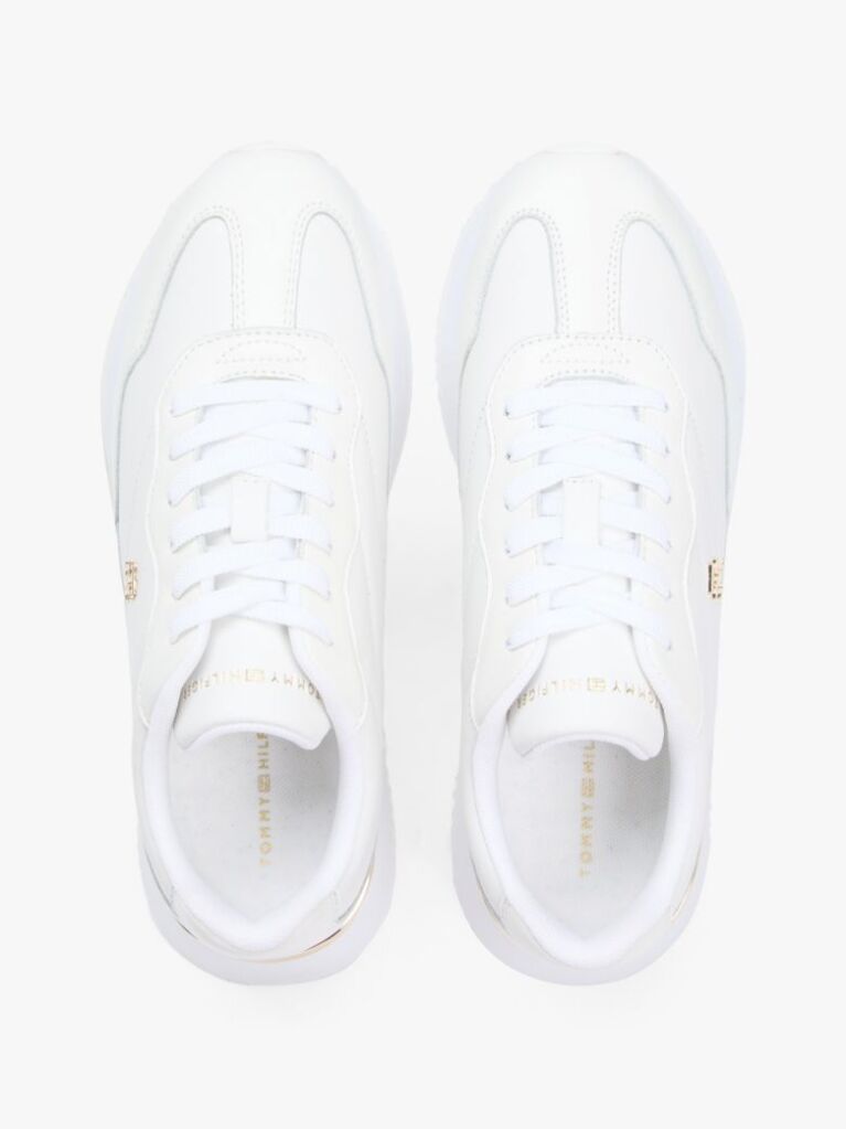 White Leather TH Monogram Sneakers  Women