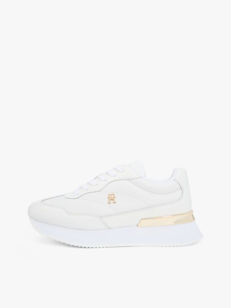 White Leather TH Monogram Sneakers  Women