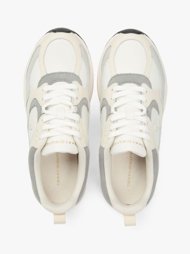 Multi TH Monogram Leather Mixed Texture Trainers  Women