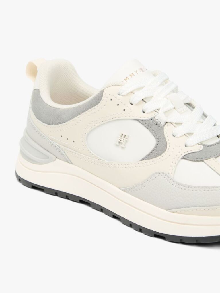 Multi TH Monogram Leather Mixed Texture Trainers  Women