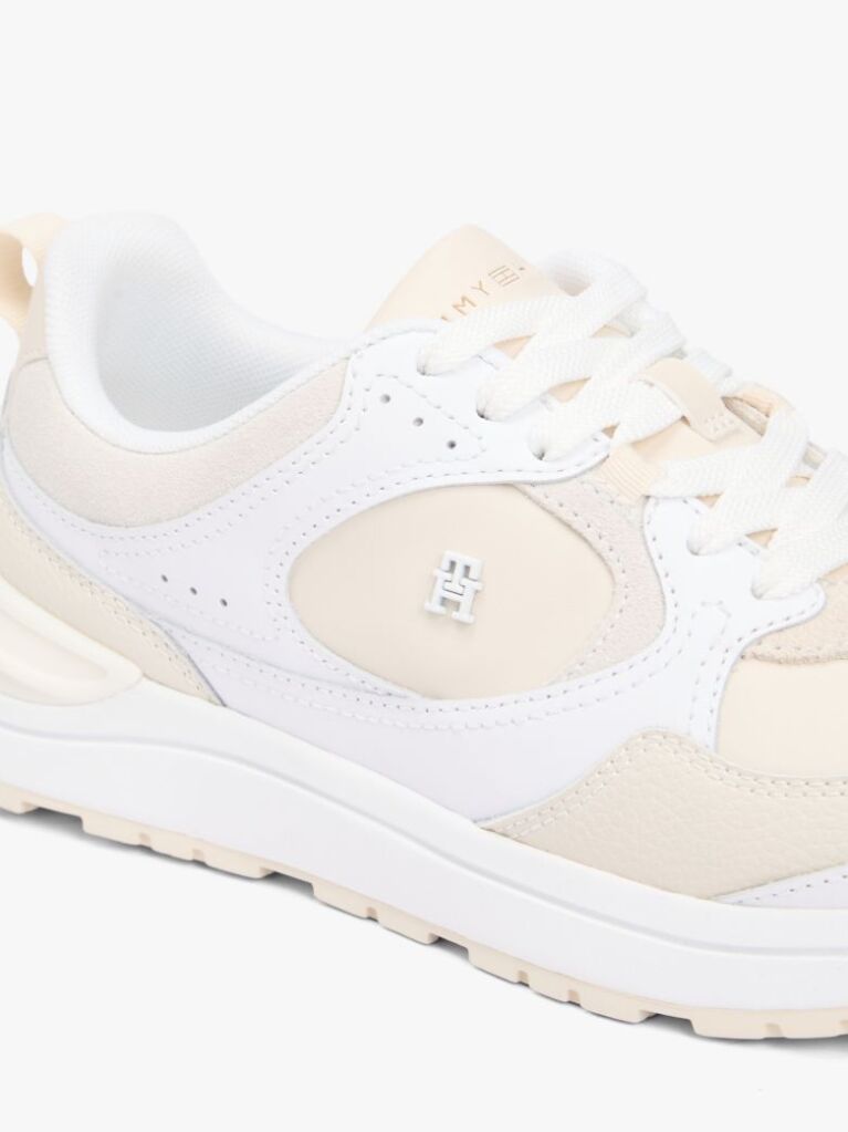 Multi TH Monogram Leather Mixed Texture Trainers  Women