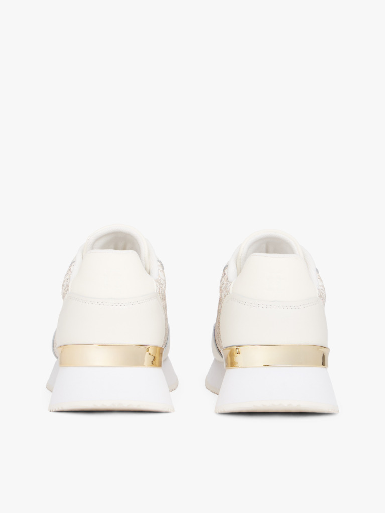 Μπεζ TH Monogram Δερμάτινα Sneakers  Γυναίκες
