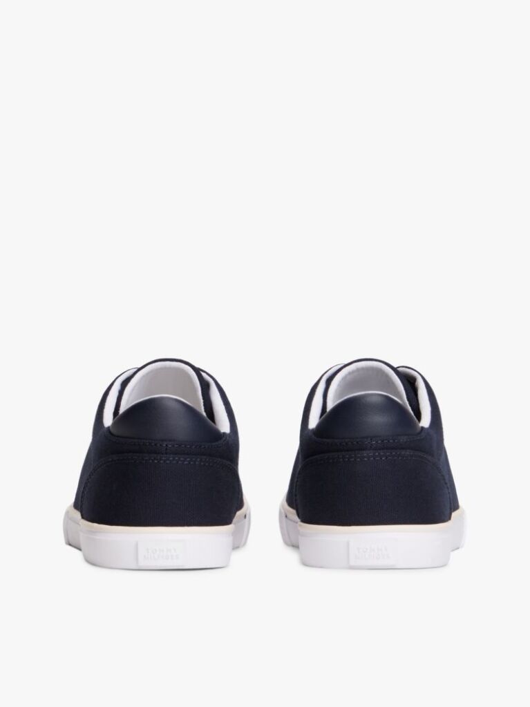 Blue Low Profile Canvas Lace-Up Trainers  Women