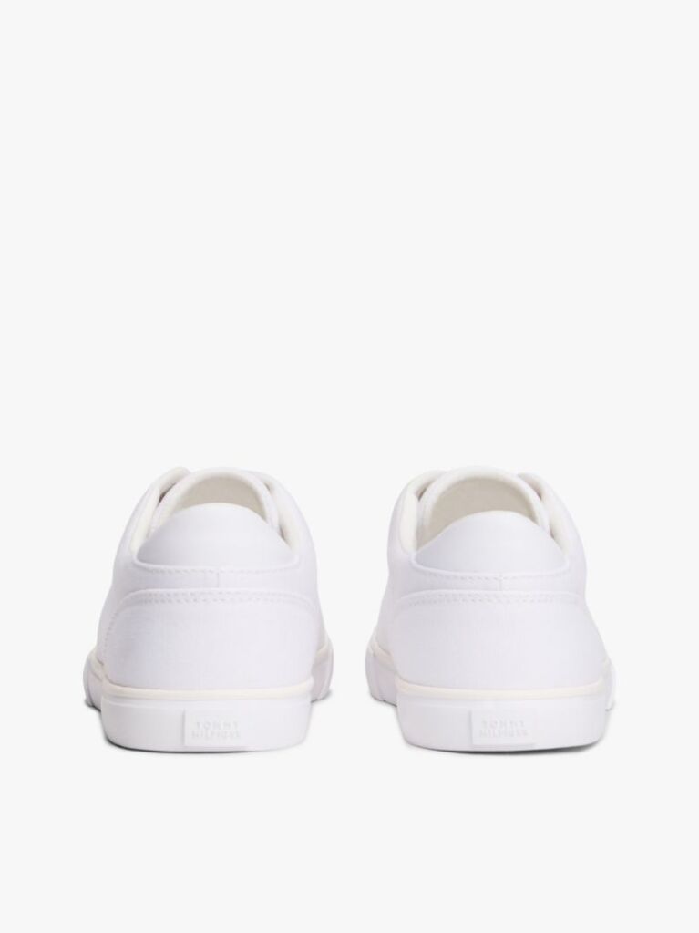 Άσπρο Δετά Sneakers Από Καμβά  Γυναίκες