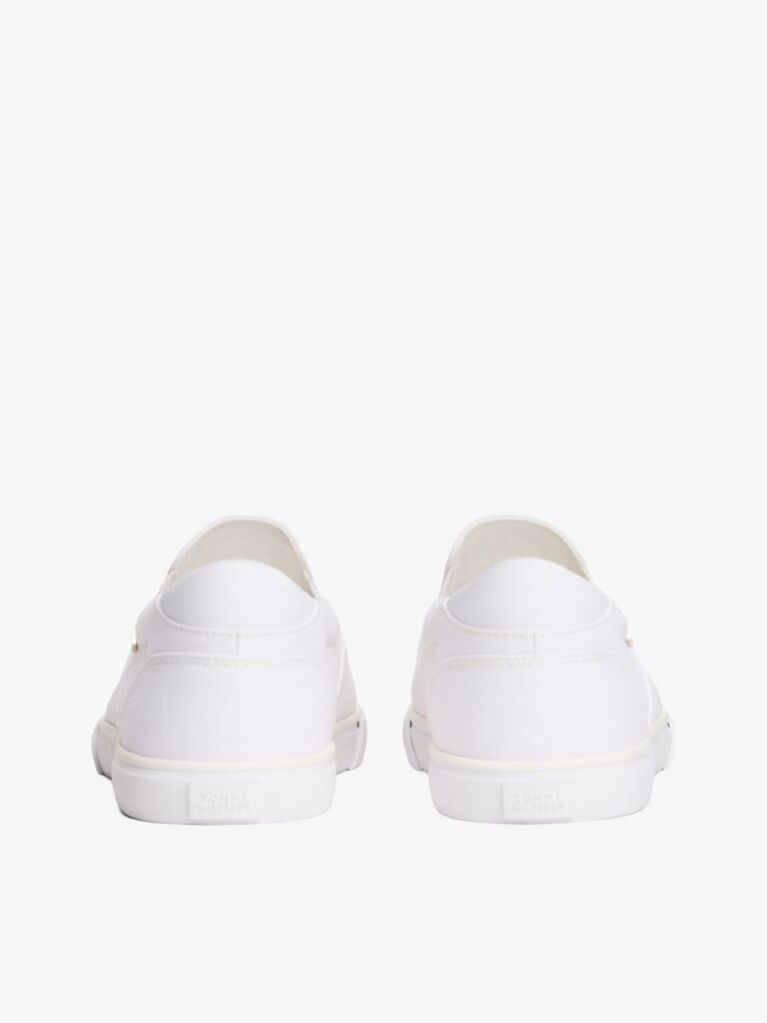 White Low Profile Canvas Slip-On Trainers  Women