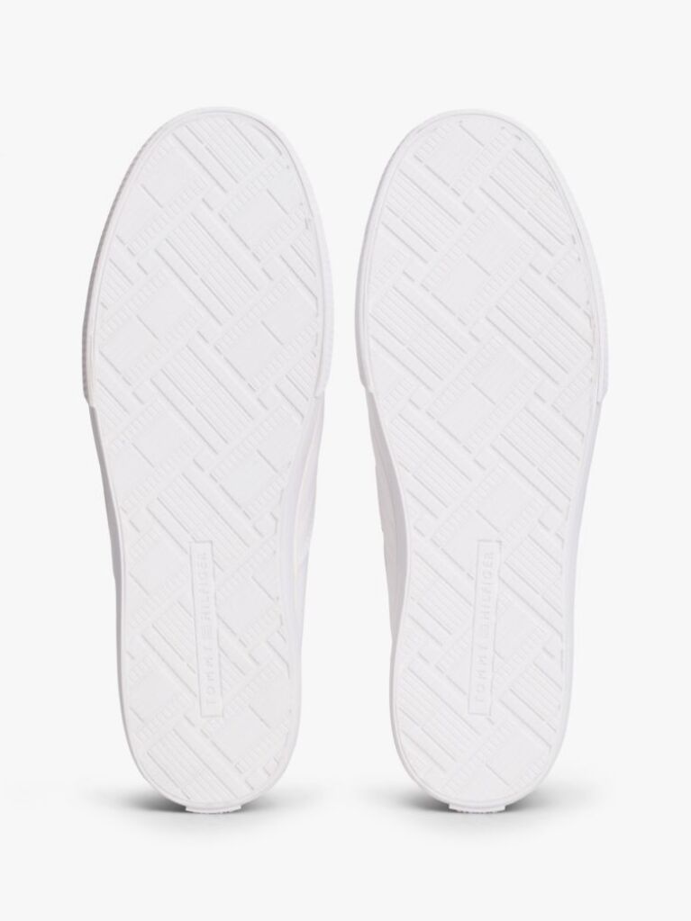 White Low Profile Canvas Slip-On Trainers  Women