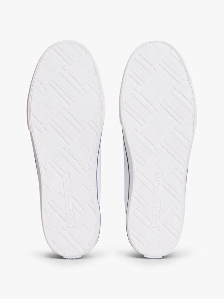 White Leather TH Monogram Lace-Up Trainers  Women
