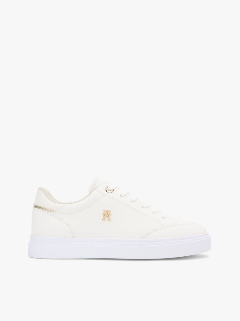 Άσπρο Δερμάτινα Sneakers Με Μονόγραμμα TH  Γυναίκες