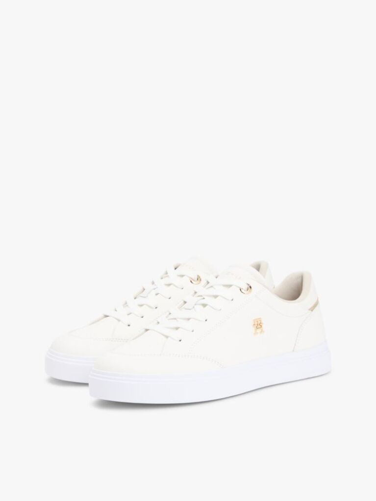 Άσπρο Δερμάτινα Sneakers Με Μονόγραμμα TH  Γυναίκες