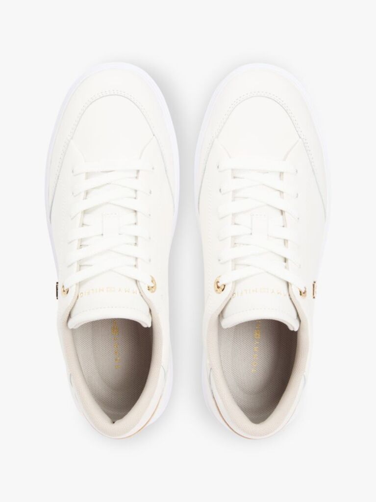 Άσπρο Δερμάτινα Sneakers Με Μονόγραμμα TH  Γυναίκες