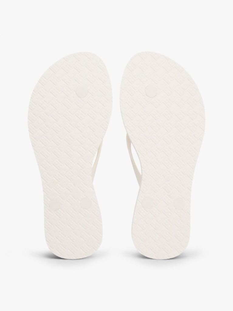 White Chic Enamel Flag Flip-Flops  Women
