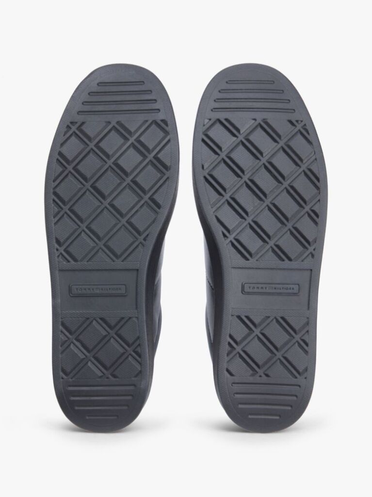 Black TH Monogram Metallic Trainers With Leather  Women