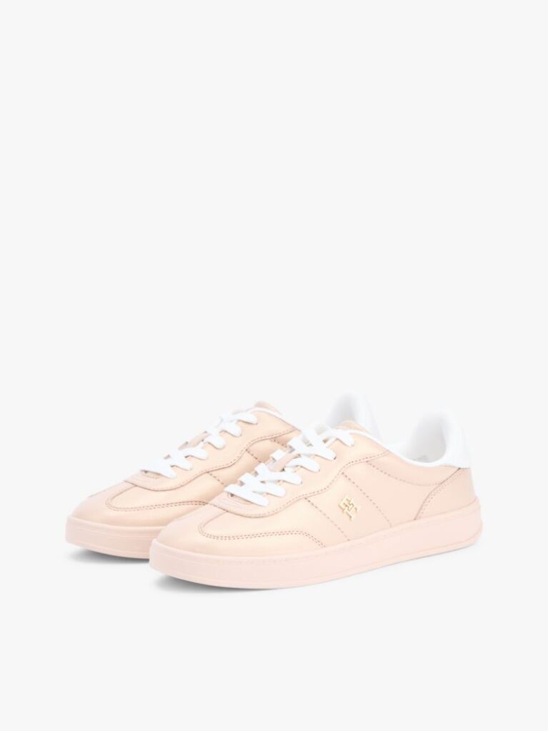 Ροζ Δερμάτινα Sneakers Με Μονόγραμμα TH  Γυναίκες
