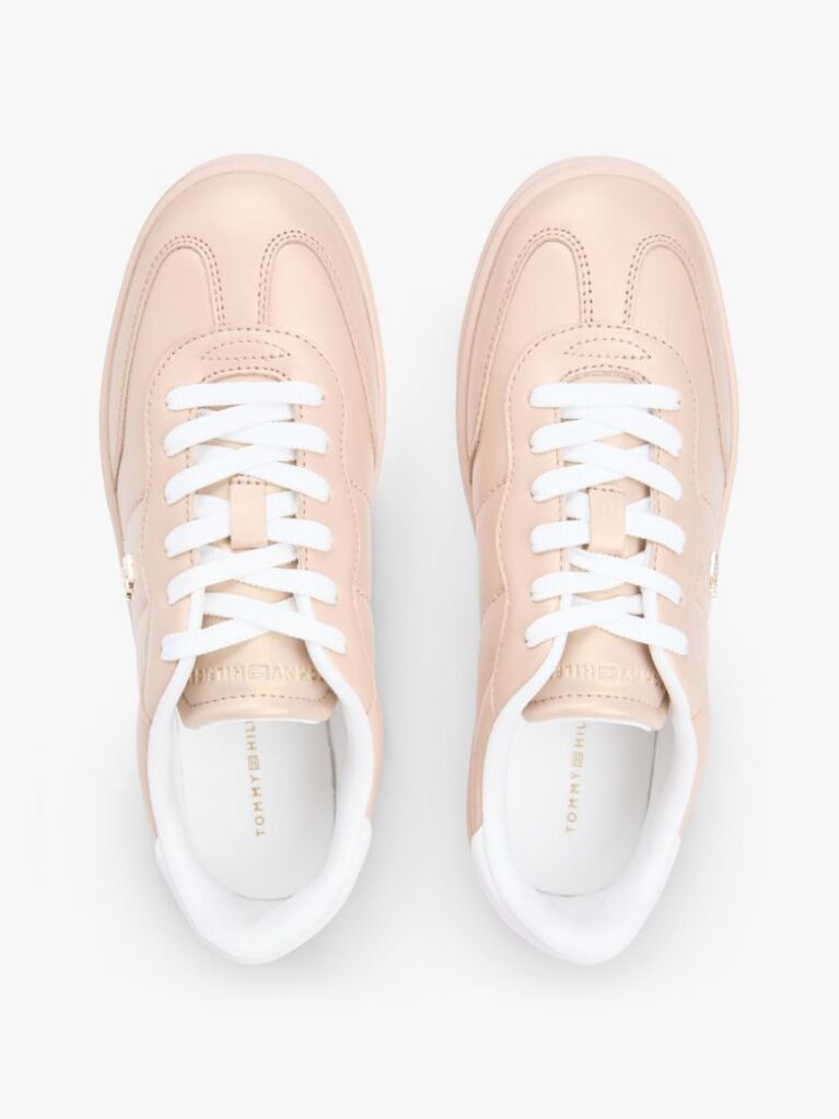 Ροζ Δερμάτινα Sneakers Με Μονόγραμμα TH  Γυναίκες