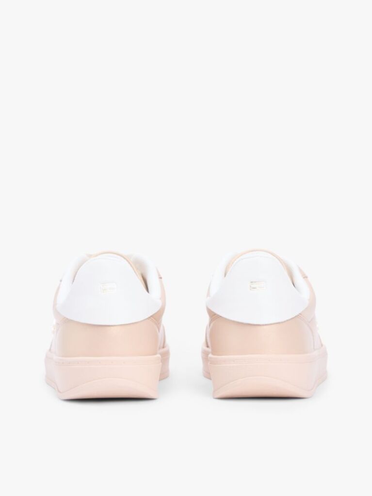 Ροζ Δερμάτινα Sneakers Με Μονόγραμμα TH  Γυναίκες
