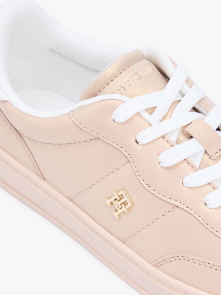 Ροζ Δερμάτινα Sneakers Με Μονόγραμμα TH  Γυναίκες