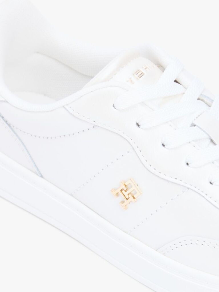 Άσπρο Δερμάτινα Sneakers Με Μονόγραμμα TH  Γυναίκες